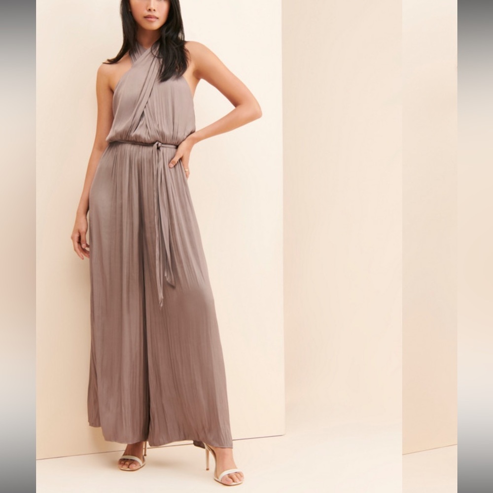 ASTR The Label Cheryl Halter Jumpsuit - Size S
